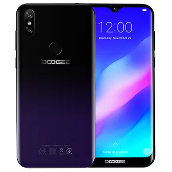 Original DOOGEE Y8 Plus MTK6761 3GB RAM 32GB ROM 4000mAh Android 9.0 FDD LTE 13.0 MP 6.21 inch 19:9 Waterdrop Ecran Smartphone