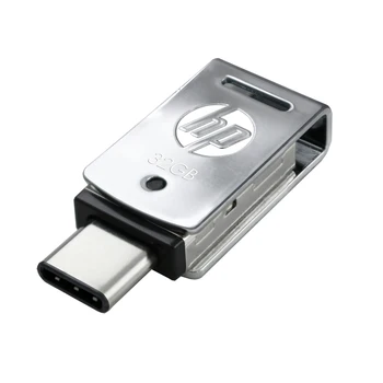 Original HP Unitate Flash USB Pendrive 32gb 64gb 128 gb OTG Tip C Stick de Memorie USB 3.1 DIY Logo-ul DJ MUZICA Pen Drive Dropshipping