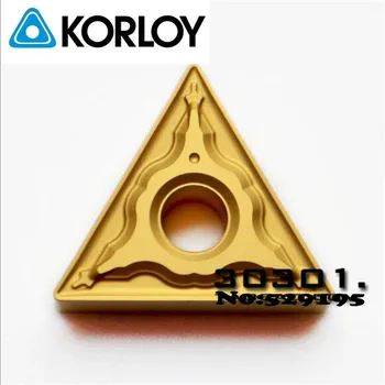 Original Korloy TNMG160404-HM TNMG160408-HM NC3030 TNMG 160404 160408 Carbură de Cotitură Inserții de Oțel Strung Instrument Tăietor Holde'