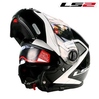 Original LS2 FF325 Flip-Up Casca Motocicleta Modular Om kask motocyklowy Dual lentilă de Curse Original, capacete ls2 casco moto DOT