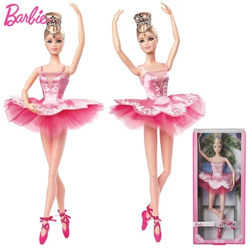 Original Marca Barbie Balet Dorește Papusa Colletor Roz Eticheta Actionr Jucărie Fata Ziua De Nastere Prezent Fata De Jucarii Cadou Boneca Juguetes
