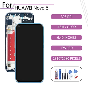 Original Pentru Huawei Nova 5i LCD Touch Ecran Digitizor de Asamblare Pentru Huawei Nova 5i Display cu Rama de Înlocuire P20 Lite 2019