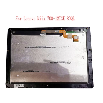 Original Pentru Lenovo Miix 700-12ISK 80Q MIIX 4 Serii LCD Ecran Display+Touch Panel de Sticla Digitizer Asamblare cu cadru de cabluri