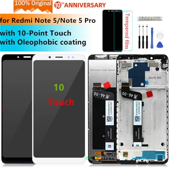 Original pentru Xiaomi Redmi Note 5 display lcd Digitizer asamblare cu Cadru pentru Redmi Note 5 pro display Inlocuire Reparare Piese