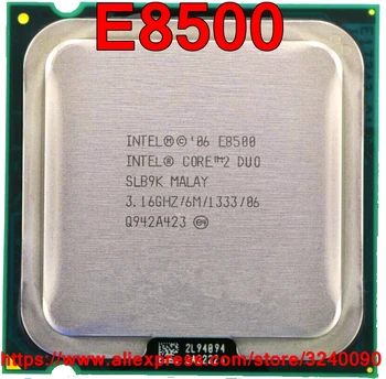 Original PROCESOR Intel Core 2 Duo Procesor E8500 3.16 GHz/6M/1333MHz Dual-Core Socket 775 transport gratuit rapidă navă