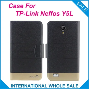 Original! TP-Link Neffos Y5L Caz 5 Culori de Moda de Lux, Ultra-subtire Flip Piele Capac de Protecție pentru TP-Link Neffos Y5L