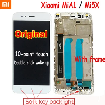 Original Xiaomi Mi A1 MiA1 Mi5X Mi 5X Display LCD Touch Screen Digitizer Cu Rama de Asamblare Înlocuirea Senzorului + Temperat film