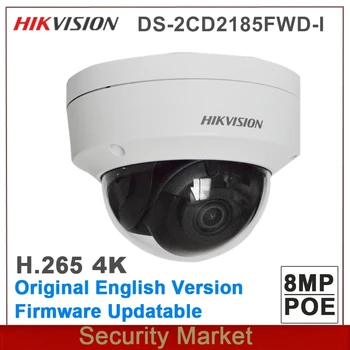 Original în engleză hikvision DS-2CD2185FWD-am 8MP Rețea Dome Camera 4K Suport POE IR 30m IP67 cctv IP mini dome