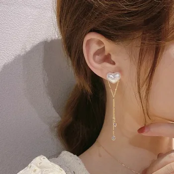 Origine Vara Moda coreeană Cerc de Flori Bowknot Gol Afară Legăna Perla Cercei pentru Femei Creative Stele Cercei Bijuterii Fierbinte
