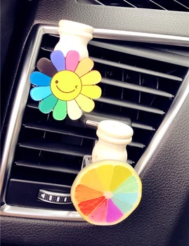 Ornamente auto Parfum de Floarea Soarelui Minunat Sticla Borcane de Sticlă pentru Odorizante de Evacuare a Aerului Gol Parfumuri Recipient de Acces Auto