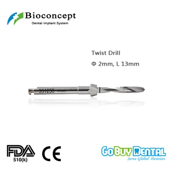 Osstem TSIII&Hiossen ETIII Compatibil Bioconcept BV Dentare Instrument Burghiu D 2.0 mm, lungime 13mm(351250)