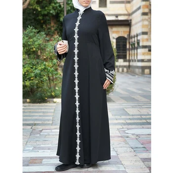 OTEN Musulman Abaya cu Fermoar Dantela Modificarea Elegant Doamnelor Rochie Dubai Casual Caftan turc Retro Kimono Haine Islamice Платье
