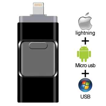 OTG USB Flash Drive Pentru iPhone X/8/7/7 Plus/6/6s/5/SE/ipad Pen Drive HD Memory Stick 8GB 16GB 32GB 64GB 128GB Pendrive usb 3.0