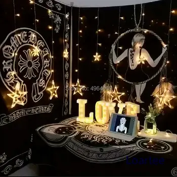 Ouija Casa Vrăjitorie Tapiserie Ebraică Ayin Psihedelice Astrologie Capra Totem Boho Decor Profetul Divinație Agățat De Perete Pătură