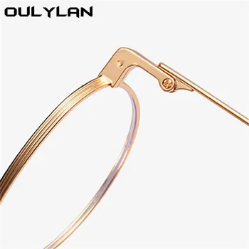 Oulylan -0.5 1.0 2.5 3.0 4.0 la -6.0 Terminat Ochelari Miopie Femei Bărbați Metal Anti-albastru Cadru studenți Scurt-Ochelari de vedere