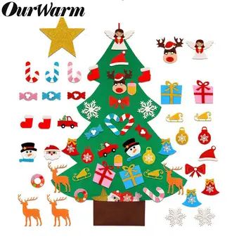 OurWarm Cadouri de Anul Nou pentru Copii DIY Simțit Decoratiuni pentru Pomul de Crăciun, Jucării de Crăciun Cadouri 2019 Anul Nou Ușa de Perete Agățat Ornamente