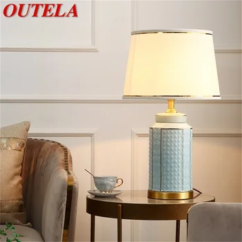 OUTELA Alamă Lămpi de Masă Ceramică lampa de Birou, Pentru Acasa, Camera de zi Sufragerie, Dormitor, Birou, Hotel