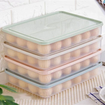 Ouă de plastic cutie bucătărie ou cutie de depozitare de 24 de Grilă Ouă suport care pot fi Stivuite de stocare congelator organizatorii ou Container de depozitare