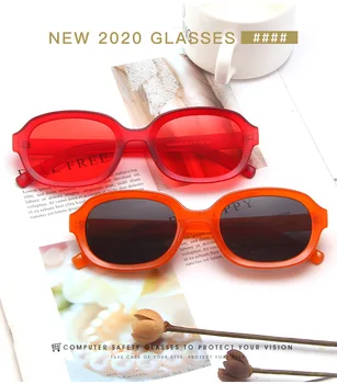 Oval Portocaliu Galben Cadru ochelari de Soare Femei Bărbați Balama Metalică Bronz Roșu Roz Lentile UV400 Protecție Model de Stil Sexy si Damele de Ochelari