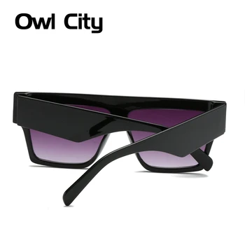 Owl City Square ochelari de Soare Femei de Moda Unisex Ochelari de Soare pentru Barbati Brand de Lux Doamnelor Oglindă ochelari de soare Moderni Femei Nuante