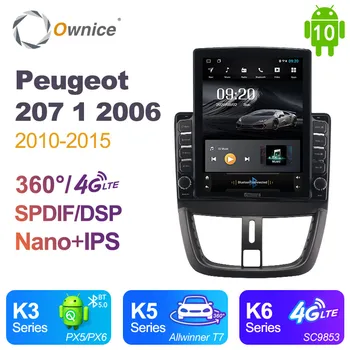 Ownice Android 10.0 pentru Peugeot 207 1 2006 2010 - Auto Radio Auto Multimedia Audio Video, GPS Player Unitate cap 4G LTE