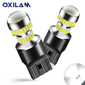 OXILAM T20 7443 Bec LED 7440 WY21W W21W W21 5W LED pentru Masina Frana de Parcare Inversă Lumina DRL Auto Lampă de Semnalizare 12V Alb 6000K