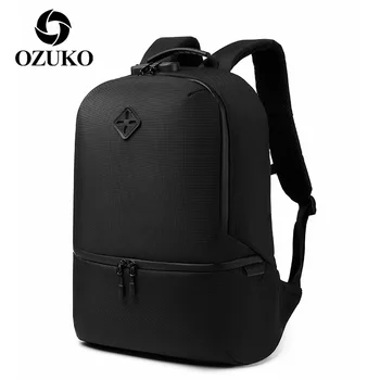 OZUKO Anti-Furt Rucsac pentru Barbati Călătorie 15.6 Inch Geanta de Laptop cu USB de Încărcare Unisex Saci de Școală de sex Masculin Impermeabil în aer liber Mochila