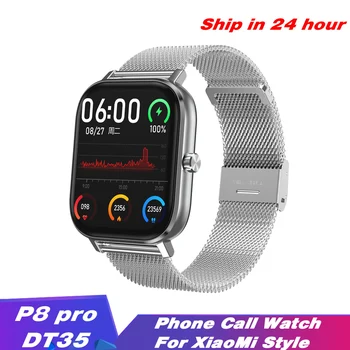 P8 Pro Smart Watch Bluetooth Apel HeartRate Tracker de Fitness Bărbați Femei DT35 smartwatch ForXiaomi Android IOS PK IWO8 lite B57 F8