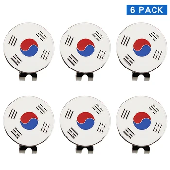 Pachet de 6 Buc Minge de Golf Mark plus Magnetic Golf Hat Clip Golf Marker Coreea de Design de Pavilion Picătură Navă