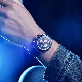 PAGANI DESIGN 2020 Nou silicon bărbați automat data ceasuri cuarț sport barbati cronograf sticla safir ceas de moda Japonia VK63