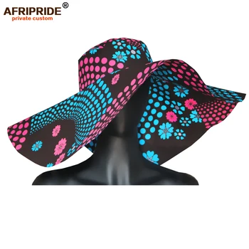 Palarii pentru femei africane print floral doamnelor pălării ankara tesatura wide brim hat ceara batic bazin riche AFRIPRIDE A1928009