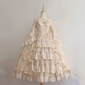 Palat Medieval dulce lolita rochie vintage din dantela bowknot mare pendul victorian rochie kawaii fata de gothic lolita op loli cosplay