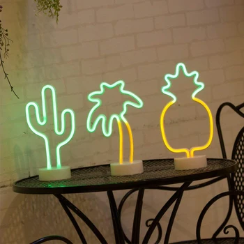 Palmier de nucă de cocos CONDUS Semne de Neon Cu Lumina Titular de Bază Pentru Consumabile Partid Decoratiuni de Masă Decor Acasă Copiii Cadou Lampa de Noapte