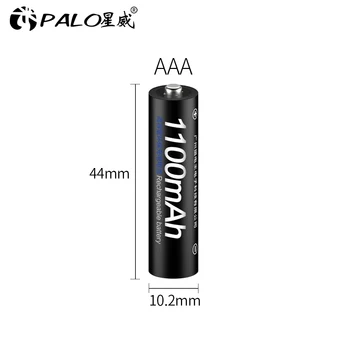PALO 1100mAh 1.2 V AAA NIMH Reîncărcabilă Baterie 1100mAh 3A AAA 1.2 V Baterie Reîncărcabilă Pentru jucarii camera lanterna