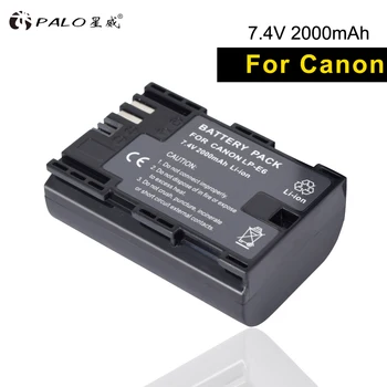 PALO 1BUC 2000mAh LP-E6 aparat de Fotografiat digital Baterie Pentru Canon EOS 5DS 5D Mark II, Mark III, 6D, 7D, 60D 60Da 70D 80D DSLR EOS 5DSR 5DIV