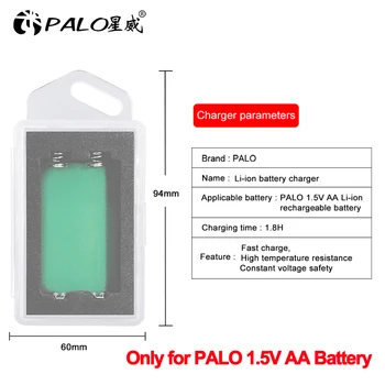Palo 2slots punctul nr.: 2800mWh 1.5 V AA li-ion baterie reîncărcabilă încărcător încărcător USB doar pentru PALO 1.5 V AA baterie de litiu de încărcare cutie