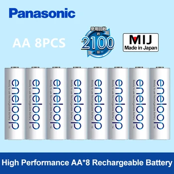 Panasonic 8PCS AA Acumulator 1.2 v 2000mAh Pre-încărcat Ni-MH Baterii Eneloop pentru Camera Flash/Jucarii/Control de la Distanță