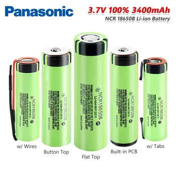 Panasonic Mare de Scurgere 20A NCR18650B Acumulator 3400mAh baterii Reîncărcabile cu file/linii butonul sus/cu lanterna power bank