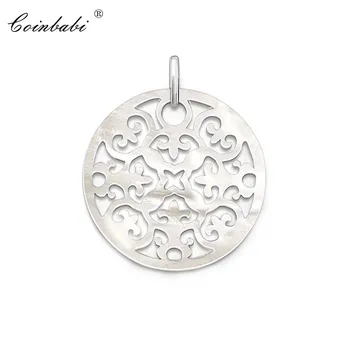 Pandantiv Arabesque Mama-de-perla Pentru Femei Cadou Europa brelocuri Bijuterii Argint 925 Pandantiv Ornament se Potrivesc Colier