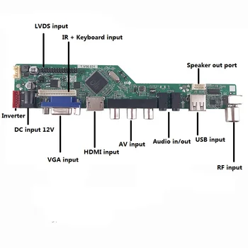 Panoul de Ecran kit pentru HSD101PWW1-A00 placa de sistem driver bord LCD LED 1280X800 remote USB 40pin LVDS HDMI VGA TV56 AV
