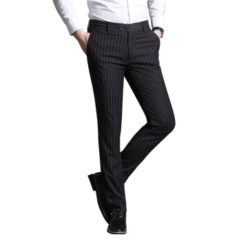 Pantaloni costum 2020 oameni de afaceri cu pantaloni costume pentru bărbați pantaloni slim fit stripe pantaloni de sex masculin Pantaloni Formale 38 pantalon de vestir hombre para
