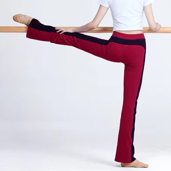 Pantaloni Flare Sala de Balet, Dans Pantaloni pentru Femei Gimnastica Yoga de Fitness Pantaloni Lungi din Bumbac,pantaloni evazati