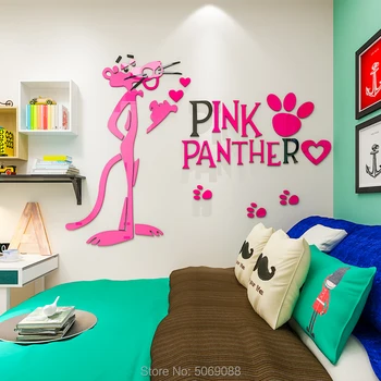 Pantera roz web celebritate decorarea camerei ins stil de decorare dormitor fete de inima dormitor 3d autocolante de perete