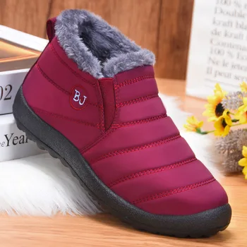 Pantofi de bumbac pentru Femei/bărbați Ultralight de Iarnă Pantofi Femei Cizme Impermeabile pentru Pantofi de Iarna de Pluș Încălțăminte Ține de Cald