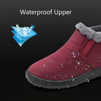 Pantofi de bumbac pentru Femei/bărbați Ultralight de Iarnă Pantofi Femei Cizme Impermeabile pentru Pantofi de Iarna de Pluș Încălțăminte Ține de Cald
