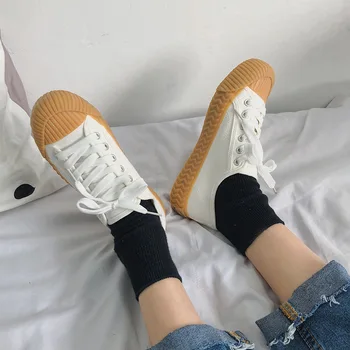 Pantofi femei 2020 Primăvară Nouă Culoare de Moda Pantofi de Panza pentru Femei Adidași Dantela-up Fata Casusal Pantofi Sport Stil Adidași Alb
