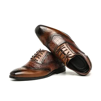 Pantofi noi Bocanc de Barbati Pantofi de Înaltă Calitate Dantelă-up de Afaceri Respirabil Formale Pantofi de Înaltă Calitate de Brand de Lux, Pantofi Rochie Marimea 48