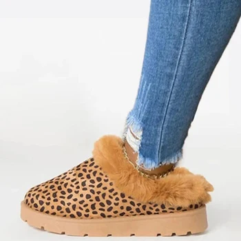 Pantofi pentru Femei 2021 Cizme de Iarna din Bumbac Pantofi de Pluș Cald Cizme de Zapada pentru Femei Casual Plat Cizme Scurte Solid Rotund Toe Pantofi Femei