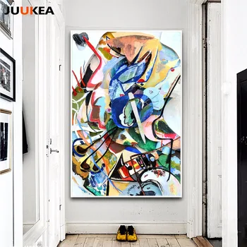 Panza Arta Print Tablou Poster, Wassily Kandinsky Geometrice Abstracte De Artă, Imagini De Perete Pentru Camera De Zi, Home Decor Cuadros