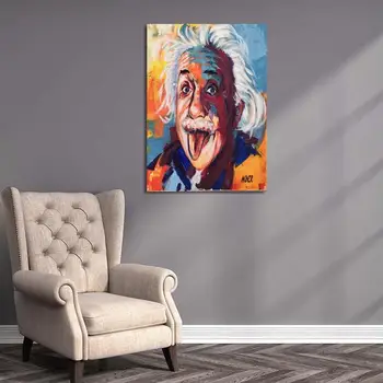 Panza de Imprimare de Perete de Arta Pictura de Artă Einstein Tablou Poster pentru Camera de zi Decor Acasă